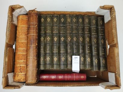 null 13 volumes reliés du XIXe siècle (accidents) dont les Misérables par Victor...