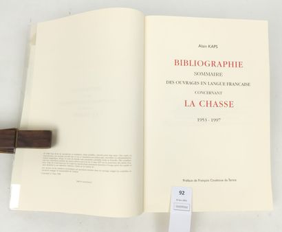 null [Chasse]. KAPS (Alain). Bibliographie sommaire des ouvrages en langue française...