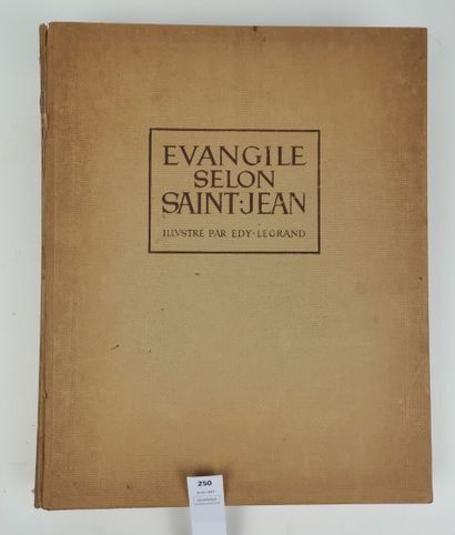 null Evangile selon Saint-Jean illustré par Edy-Legrand. In-4 en feuillets sous chemise...