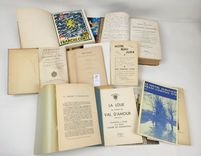 null [Franche-Comté]. Un ensemble de 16 volumes ou plaquettes du XIXe ou XXe siècle...
