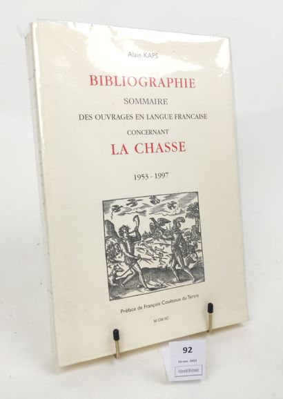 [Chasse]. KAPS (Alain). Bibliographie sommaire...