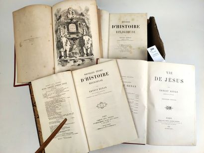 null 11 volumes reliés du XIXe siècle dont ; OEuvres d'Augustin Thierry (5 volumes,...