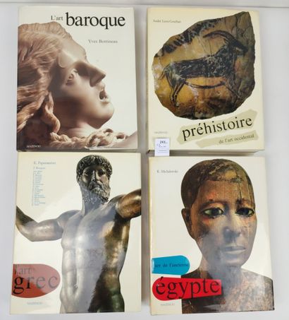 null Éditions Mazenod. 4 volumes : l'Art baroque ; l'Art de l'ancienne Égypte ; Préhistoire...