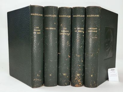 null BAUDELAIRE (Charles). OEuvres poétiques complètes. 5 volumes in-8 numérotés....
