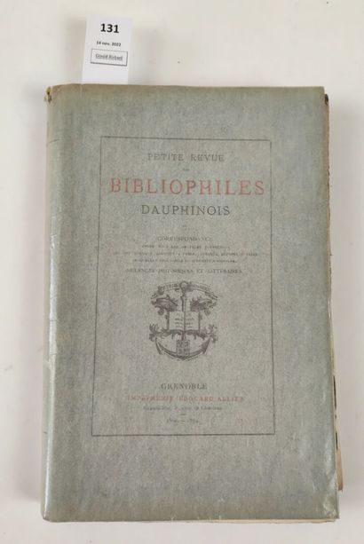 null [Dauphiné] Petite revue des Bibliophiles Dauphinois. Du n°1 de novembre 1869...