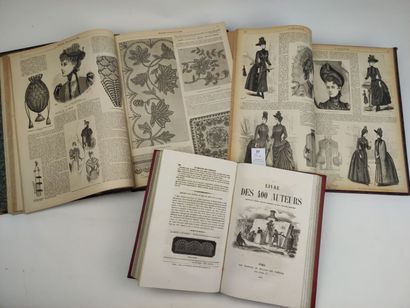 null [Mode]. Un ensemble de 3 volumes : La Mode Française (années 1888 et 1892) et...