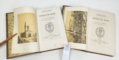null LA ROCHETTE (Comte de) : Histoire des Évêques de Macon. 2 volumes in-8, demi-reliures...