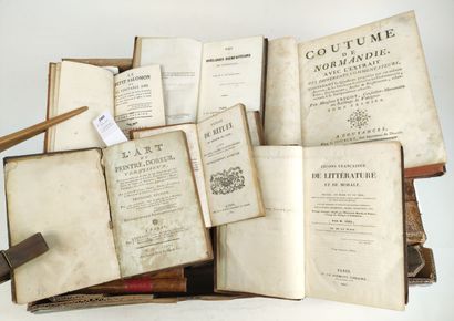 null Un ensemble 31 de volumes du XVIIIe ou du début du XIXe siècle, complets et...