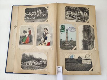 null Album de cartes postales anciennes diverses (scènes et monuments de diverses...