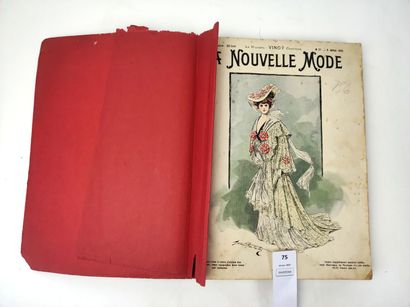 null [Mode]. La nouvelle Mode. Un volume in-4 broché. Du n°27 du 6 juillet 1902 au...