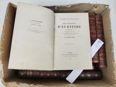 null Un ensemble de 15 volumes du XIXe ou du début du XXe siècle bien reliés (accidents) :...