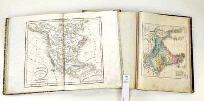 Un ensemble de 2 atlas de géographie in-4...