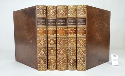 ROUSSEAU (Jean-Jacques). Mélanges. 5 volumes...