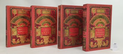 null VERNE (Jules). Réunion de 4 volumes in-4 publiés par Hachette dans la Collection...