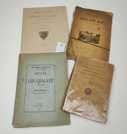 [Dauphiné]. Un ensemble de 4 volumes du XIXe...
