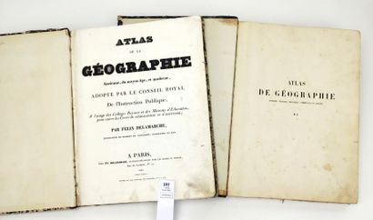 null Un ensemble de 2 atlas de géographie in-4 du XIXe siècle (accidents) :

DELAMARCHE....