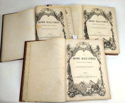 null [Mode]. La Mode illustrée. 3 volumes in-folio : années 1887 (52 hors-textes...