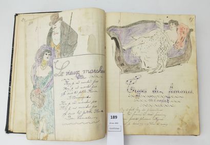 null [Manuscrit]. Souvenir du 3e tirailleur algérien, Constantine, années 1904 -...