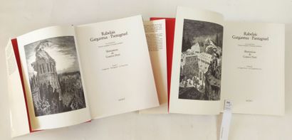 null RABELAIS illustré par Gustave DORÉ. 2 volumes in-4 reliés sous jaquettes illustrées....