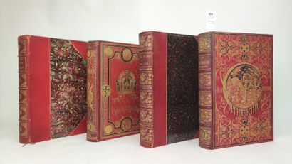 Un ensemble de 4 volumes in-4 du XIXe siècle,...