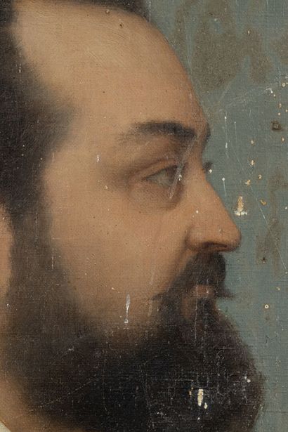 null Fernand PELEZ (1848-1913)
Portrait d'homme 
Huile sur toile 
Signée et datée...