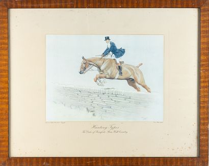 Cecil ALDIN 
Hunting types: The duke of Beauforts
Lithographie...