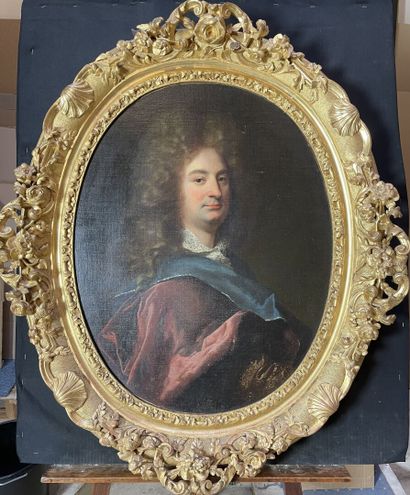 null Hyacinthe RIGAUD (1659-1743) 
Portrait présumé de Monsieur de Fermé au manteau...