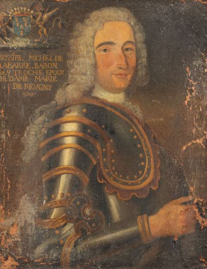 null Ecole française vers 1680 Messire Michel de LA BARRE baron des Troches
Huile...