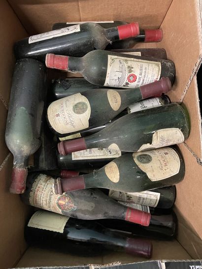 null Lot de bouteilles de vin Bourgogne et Bordeaux 15 bouteilles