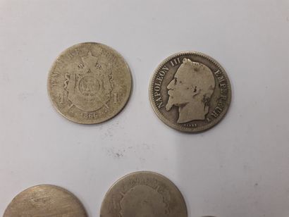 null Pièces en argent Napoléon III un francs argent pds 330 gr