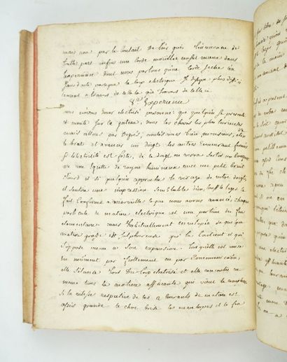 null [Manuscrit] Important manuscrit de physique, daté de 1761-1762. 

Le manuscrit...