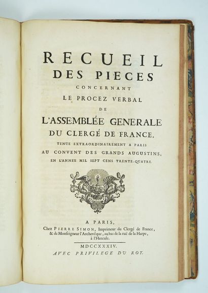 null Abbé de Cossé de BRISSAC : Procez verbal de l'assemblée générale du Clergé de...