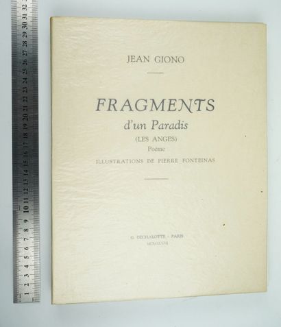 null GIONO (Jean) : Fragments d'un Paradis (les anges). Poème, illustrations de Pierre...