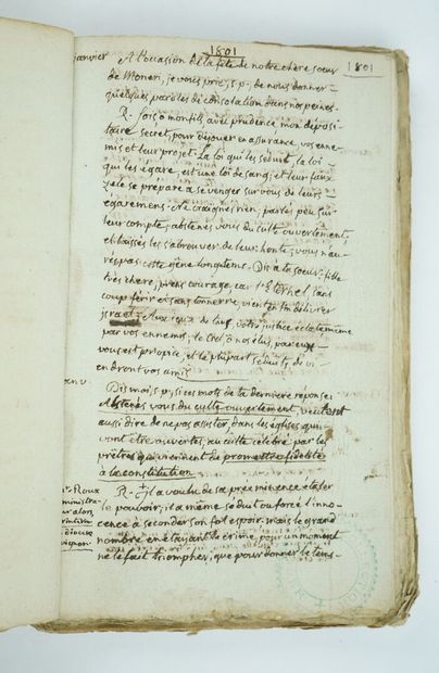 null [Manuscrit] Très curieux manuscrit à contenu mystique, écrit entre 1801 et 1805....