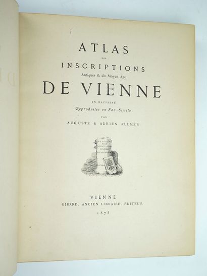 null ALLMER (Auguste) et TERREBASSE (Alfred de) : Inscriptions antiques & du Moyen...