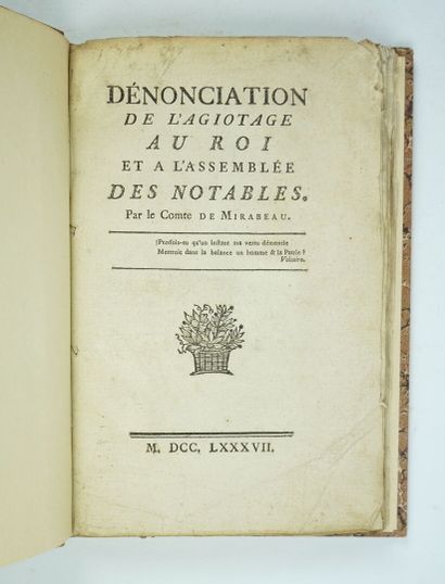 null [French Revolution] DUPONT de NEMOURS (P.-S.): Report [...] on the distribution...