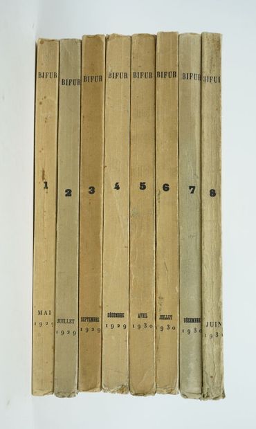 null [REVUE] BIFUR. Paris, Éditions du Carrefour, 1929-1931. 8 volumes.

19 par 23,5...
