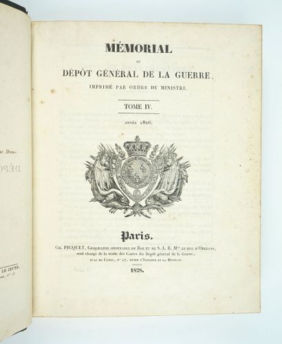 null [Topographie] [Cartographie] MÉMORIAL du dépôt général de la guerre, imprimé...