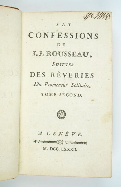 null ROUSSEAU (Jean-Jacques) : Les confessions, suivies des rêveries du promeneur...