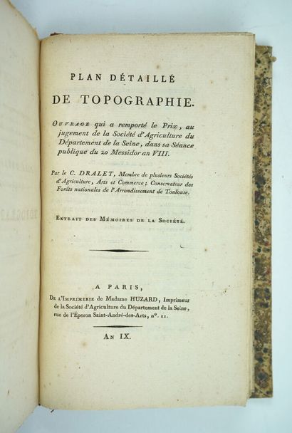 null DRALET (Etienne François) : Plan détaillé de topographie, suivi de la topographie...