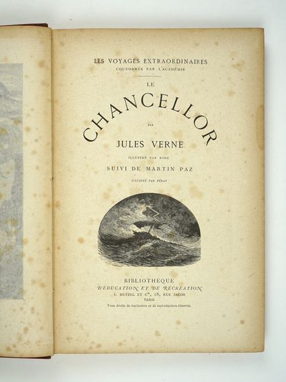 null VERNE (Jules) : Le Chancelor, suivi de Marin Paz. Paris, Hetzel, s.d. (1875-1876...