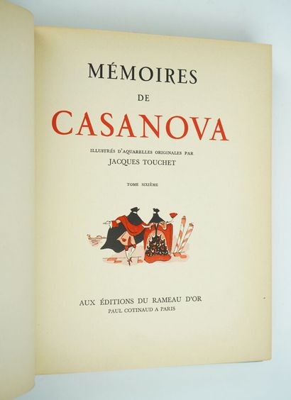 null CASANOVA (Giacomo) : Mémoires. Illustrées d'aquarelles originales de Jacques...