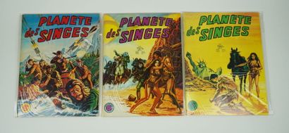 null La Planète des Singes. Série complète des 19 numéros parus chez Lug, 1977-1978....