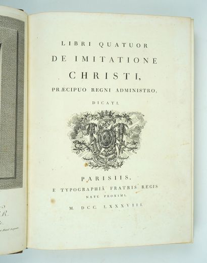null [KEMPIS (Thomas a)] : Libri quatuor De imitatione Christi, praecipuo regni administro,...