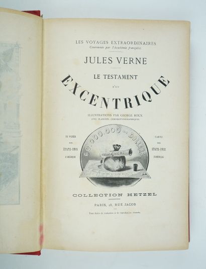 null VERNE (Jules) : Le Testament d'un excentrique. Paris, Hetzel-Hachette, s.d....