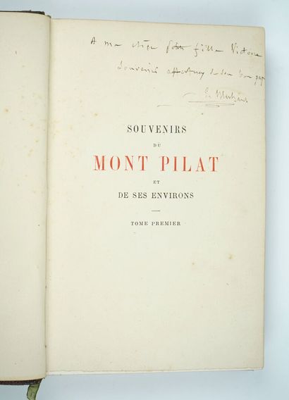 null MULSANT (Etienne) : Souvenirs du Mont Pilat et de ses environs. Lyon, Pitrat...