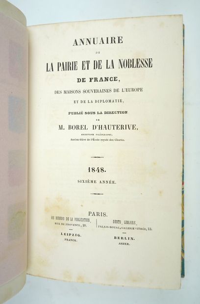 null BOREL D'HAUTERIVE (André-François-Joseph) : Annuaire de la noblesse de France...