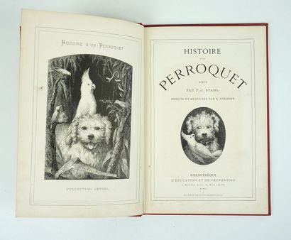 null Two children's books by HETZEL: 

STAHL (P.-J.): Histoire d'un Perroquet. Paris,...
