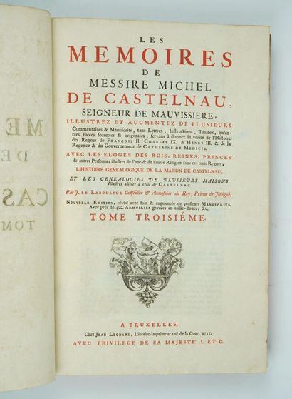 null CASTELNAU (Michel de) et LE LABOUREUR (Jean) : Mémoires de Messire Michel de...