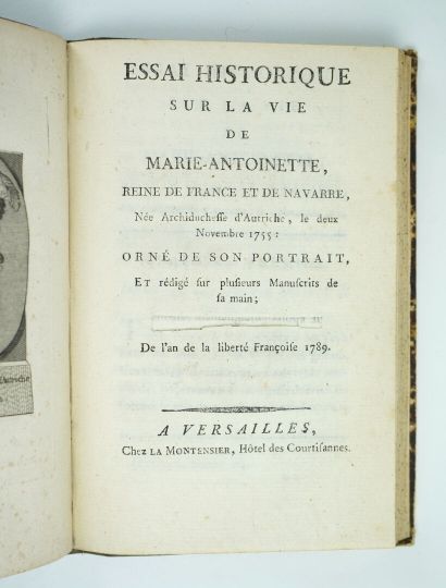 null [Marie-Antoinette] : Essais historiques sur la vie de Marie-Antoinette d'Autriche,...